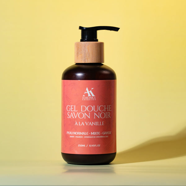 Gel savon noir à la vanille
